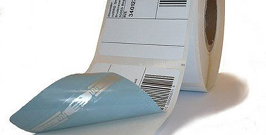 TTR bedruckbares Papier RFID Label auf Trägerfolie zur automatischen Applikation